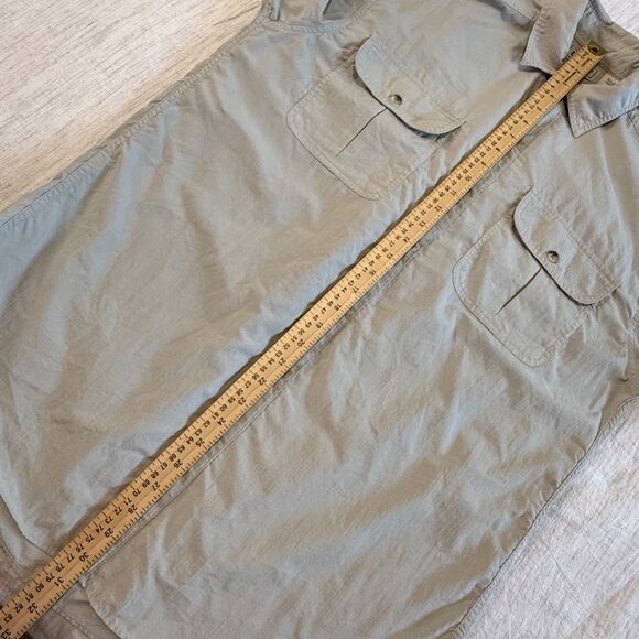 Vintage LL Bean Button Up Shirt Mens Medium Light Khaki Ripstop Outdoors *Flaw - Picture 16 of 16